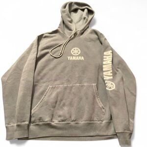 Men’s Vintage Y2K Gray/White Yamaha Racing Pullover Hoodie Size L